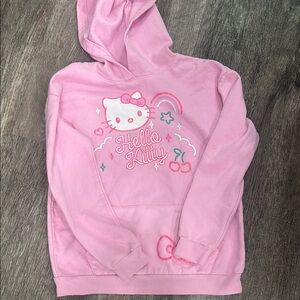 Hello Kitty Pink Hoodie with Playful Character Motifs